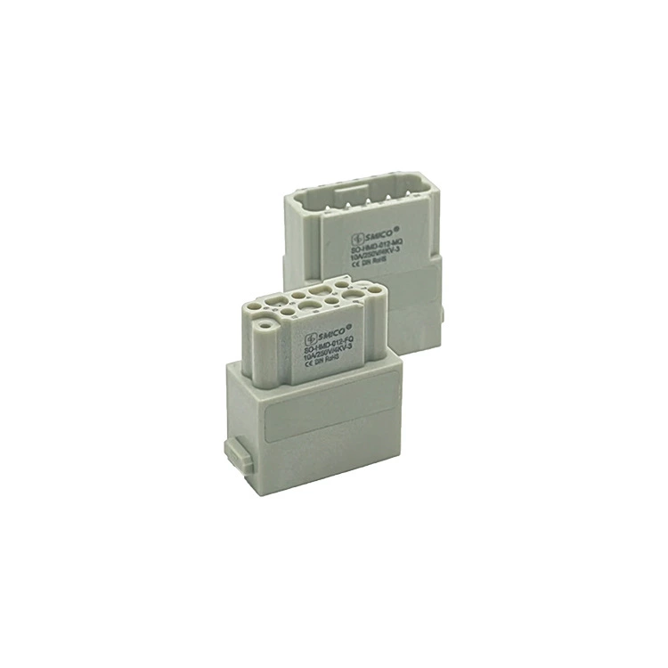 12 pins HMD-012-MQ male  heavy duty connector Quick Lock module termination