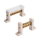 T008 Series Copper Terminal Blocks 3/4/5/6/7/8/10/12/15 Ways M5 Screw distribution block with brass