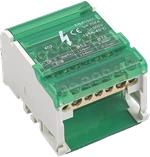 UKK407/125 125A 500V  4 way din rail terminal Copper Bar PA power distributors blocks Cable Box