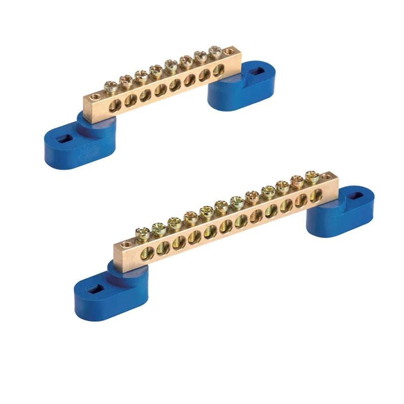 T002 Series Copper Terminal Blocks 4/6/8/10/12/14/16/18 Ways Screw distribution block with brass