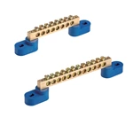 T002 Series Copper Terminal Blocks 4/6/8/10/12/14/16/18 Ways Screw distribution block with brass